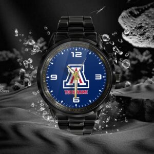 Custom Name Arizona Wildcats NCAA Black Hand Watch Gifts For Fans 2