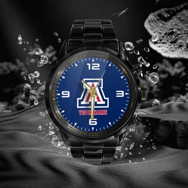 Custom Name Arizona Wildcats NCAA Black Hand Watch Gifts For Fans