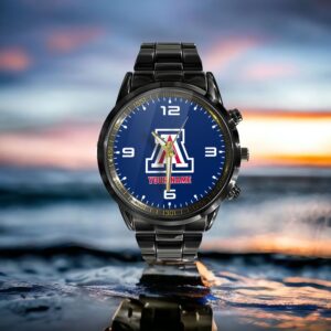 Custom Name Arizona Wildcats NCAA Black Hand Watch Gifts For Fans 3