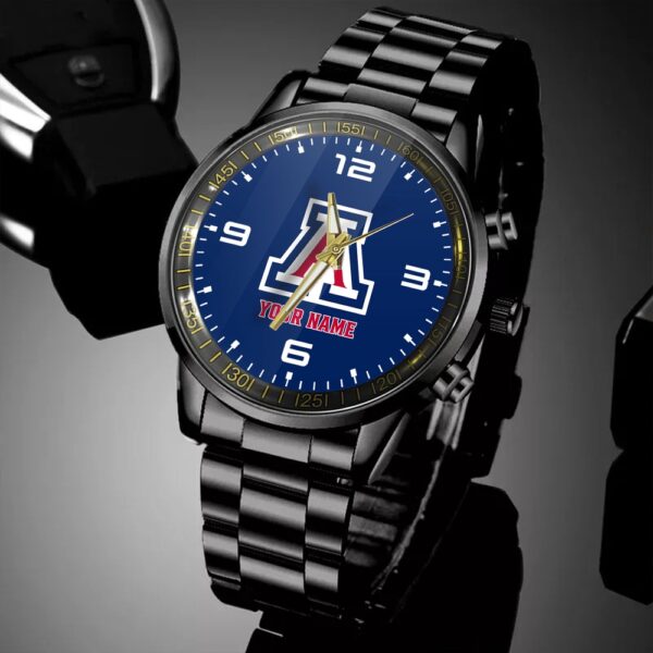 Custom Name Arizona Wildcats NCAA Black Hand Watch Gifts For Fans