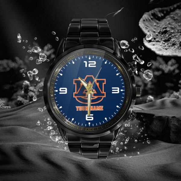 Custom Name Auburn Tigers NCAA Black Hand Watch Gifts For Fans