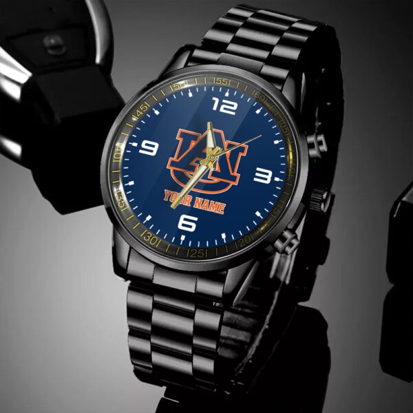 Custom Name Auburn Tigers NCAA Black Hand Watch Gifts For Fans