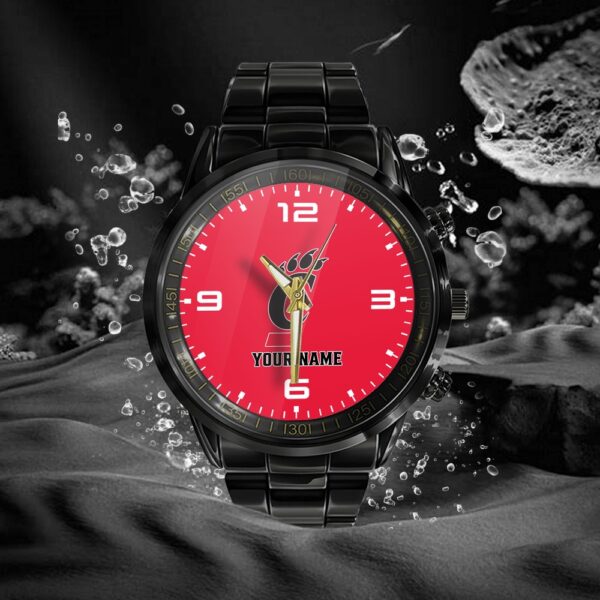 Custom Name Cincinnati Bearcats NCAA Black Hand Watch Gifts For Fans