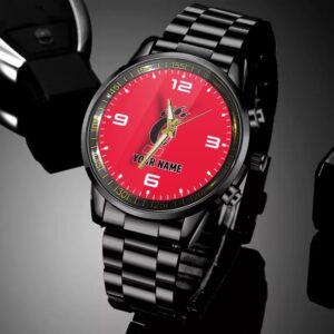 Custom Name Cincinnati Bearcats NCAA Black Hand Watch Gifts For Fans 4