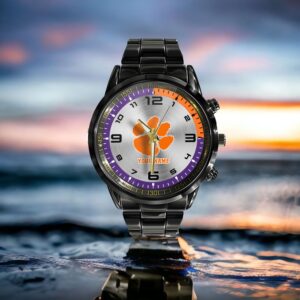 Custom Name Clemson Tigers NCAA Hand Watch Gifts For Fans 3