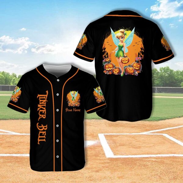 Custom Name Disney Princess Halloween Baseball Jersey