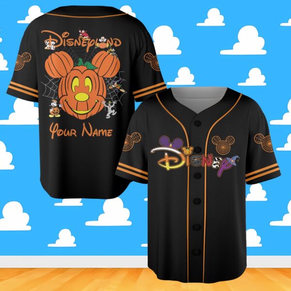 Custom Name Disneyland Halloween Baseball Jersey Shirt