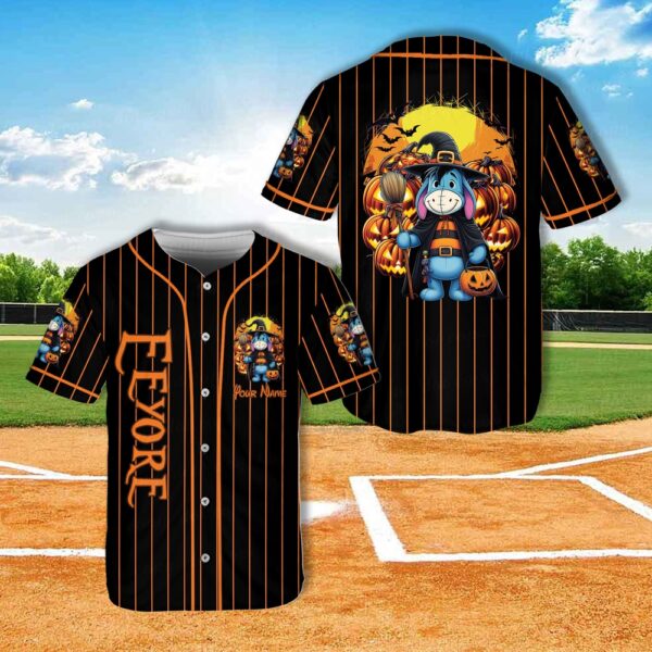 Custom Name Eyeoh And Friends Halloween Baseball Jersey Shirt