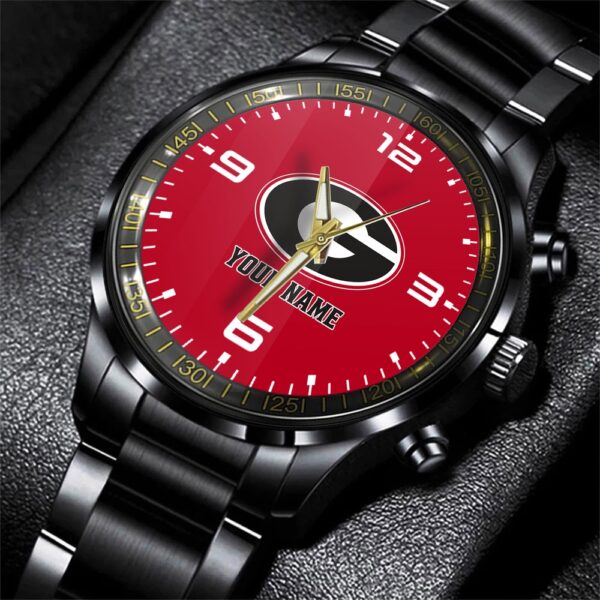 Custom Name Georgia Bulldogs NCAA Black Hand Watch Gifts For Fans