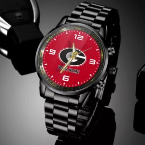 Custom Name Georgia Bulldogs NCAA Black Hand Watch Gifts For Fans 4