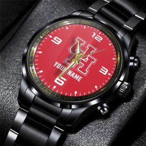 Custom Name Houston Cougars NCAA Black Hand Watch Gifts For Fans 1