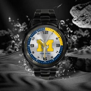 Custom Name Michigan Wolverines NCAA Hand Watch Gifts For Fans 2