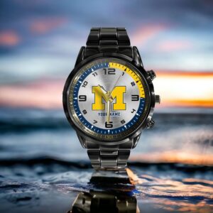 Custom Name Michigan Wolverines NCAA Hand Watch Gifts For Fans 3