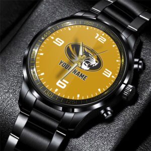 Custom Name Missouri Tigers NCAA Black Hand Watch Gifts For Fans 1