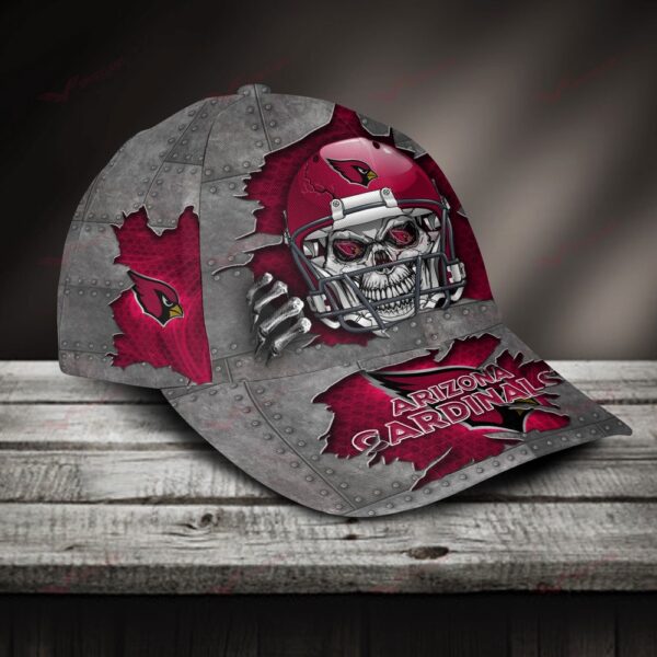 Custom Name NFL Arizona Cardinals Skull Baseball Cap