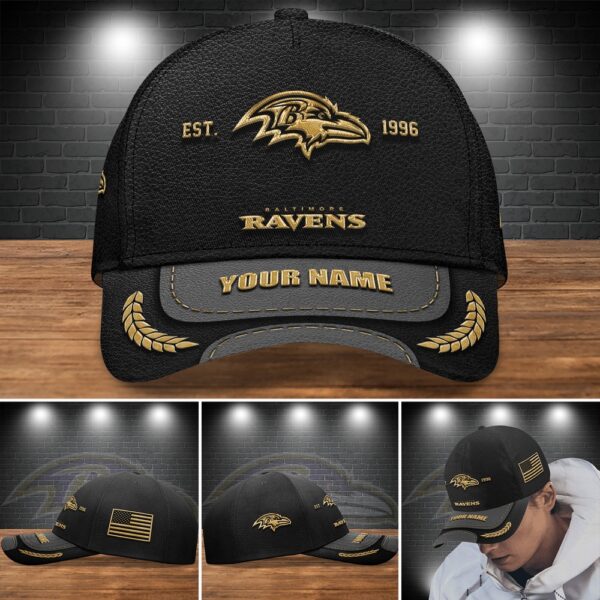 Custom Name NFL Baltimore Ravens Classic Baseball Cap