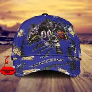 Custom Name NFL Baltimore Ravens Mascot Classic Baseball Cap 1