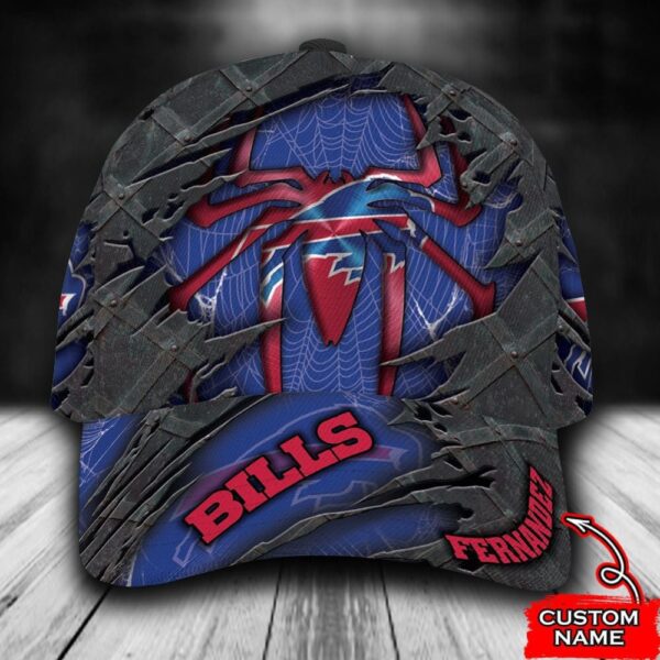 Custom Name NFL Buffalo Bills Spider Man Marvel All Over Print – Blue 3D Classic Cap