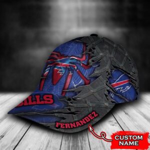 Custom Name NFL Buffalo Bills Spider Man Marvel All Over Print Blue 3D Classic Cap 3