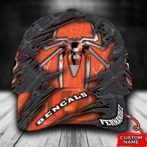 Custom Name NFL Cincinnati Bengals Spider Man All Over Print 3D Classic Cap 1