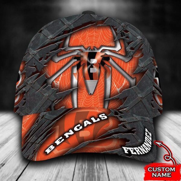 Custom Name NFL Cincinnati Bengals Spider Man All Over Print 3D Classic Cap