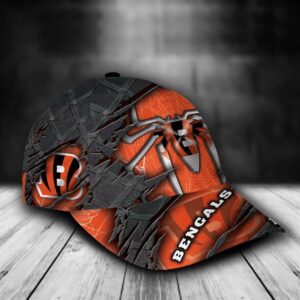 Custom Name NFL Cincinnati Bengals Spider Man All Over Print 3D Classic Cap 2