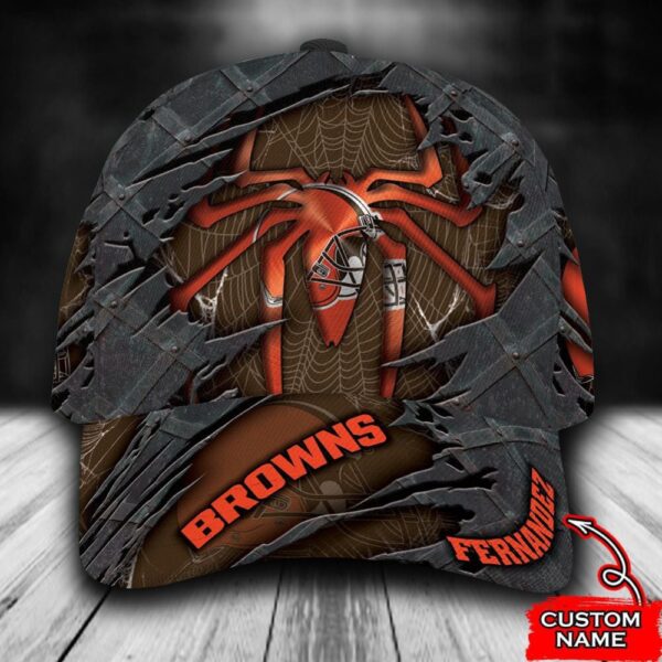 Custom Name NFL Cleveland Browns Spider Man All Over Print 3D Classic Cap