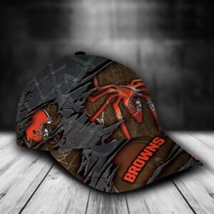 Custom Name NFL Cleveland Browns Spider Man All Over Print 3D Classic Cap 2