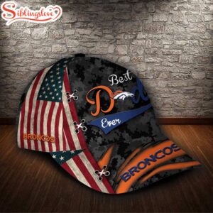 Custom Name NFL Denver Broncos Best Dad Camo All Over Print 3D Classic Cap 1