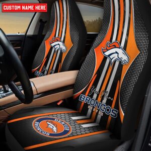 Custom Name NFL Denver Broncos Car Seat Cover