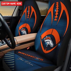 Custom Name NFL Denver Broncos Car Seat Covers