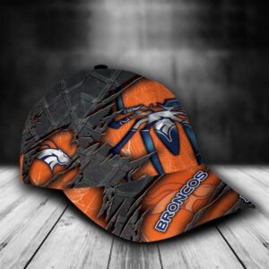 Custom Name NFL Denver Broncos Spider Man All Over Print Orange 3D Classic Cap 2