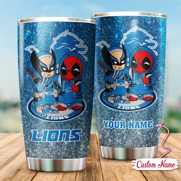 Custom Name NFL Detroit Lions Tumbler Gift For Fans