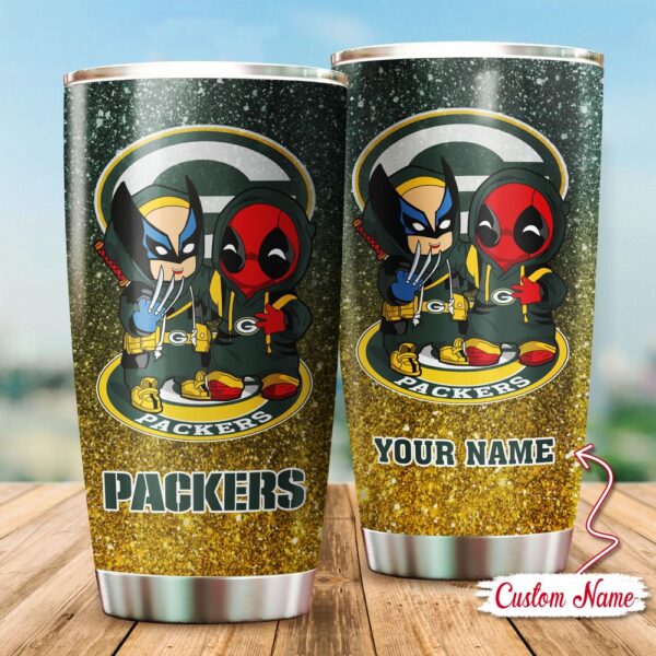 Custom Name NFL Green Bay Packers Tumbler Gift For Fans