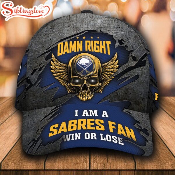 Custom Name NFL I Am A Buffalo Sabres Fan All Over Print – Blue 3D Classic Cap