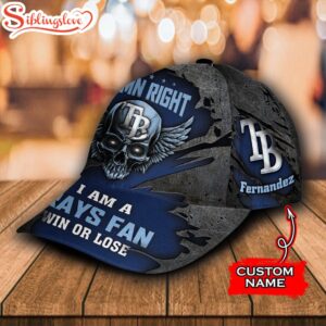 Custom Name NFL I Am A Tampa Bay Rays Fan All Over Print Blue 3D Classic Cap 2