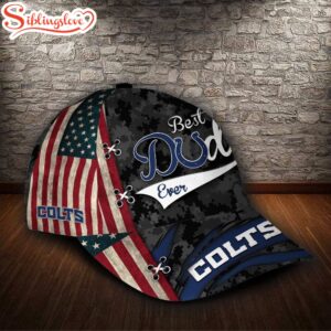 Custom Name NFL Indianapolis Colts Best Dad All Over Print 3D Classic Cap 1