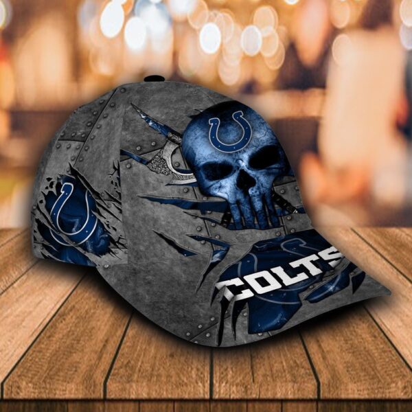 Custom Name NFL Indianapolis Colts The Punisher Skull All Over Print 3D Classic Cap