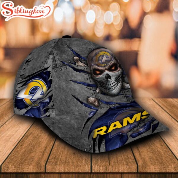 Custom Name NFL Los Angeles Rams Skull All Over Print 3D Classic Cap