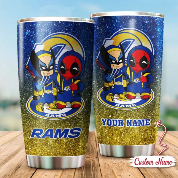 Custom Name NFL Los Angeles Rams Tumbler Gift For Fans