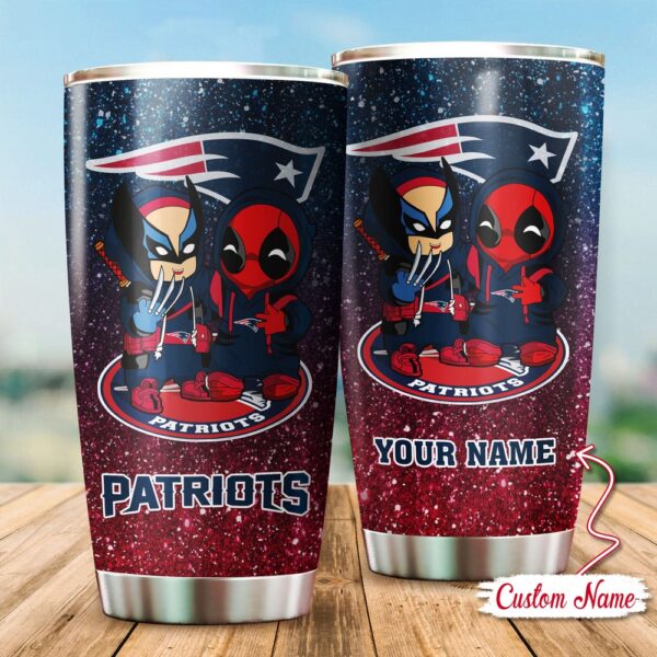 Custom Name NFL New England Patriots Tumbler Gift For Fans