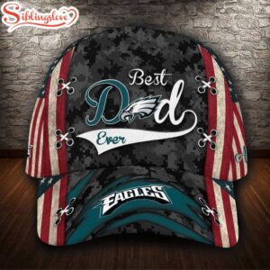 Custom Name NFL Philadelphia Eagles Best Dad Ever All Over Print 3D Classic Cap 0