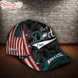 Custom Name NFL Philadelphia Eagles Best Dad Ever All Over Print 3D Classic Cap 1