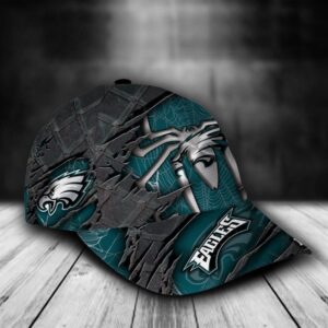 Custom Name NFL Philadelphia Eagles Spider Man All Over Print 3D Classic Cap 2