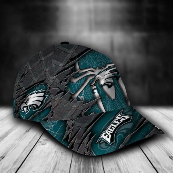 Custom Name NFL Philadelphia Eagles Spider Man All Over Print 3D Classic Cap