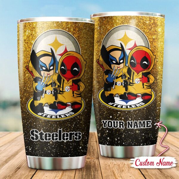 Custom Name NFL Pittsburgh Steelers Tumbler Gift For Fans