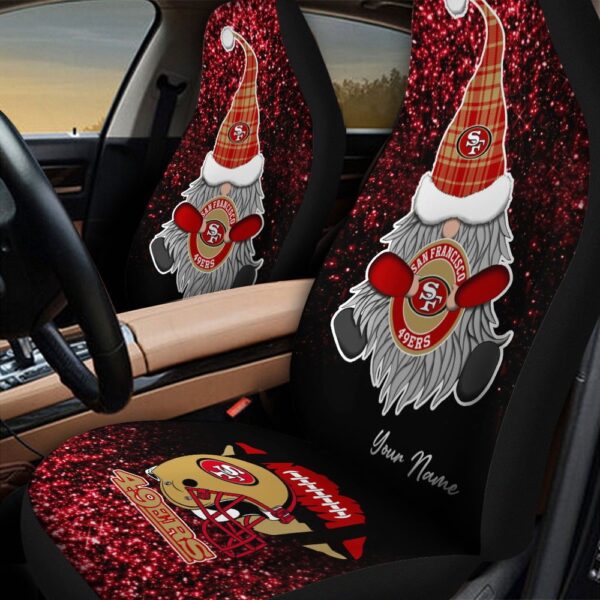 Custom Name NFL San Francisco 49ers Gnome Car Seat Covers