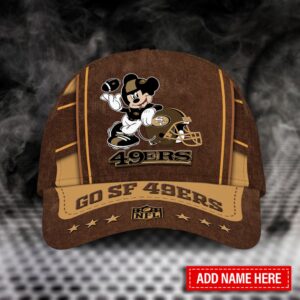 Custom Name NFL San Francisco 49ers Mickey Mouse Classic Cap 1