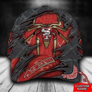 Custom Name NFL San Francisco 49ers Spider man All Over Print 3D Classic Cap 1