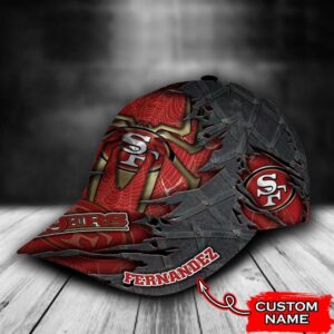 Custom Name NFL San Francisco 49ers Spider man All Over Print 3D Classic Cap 4